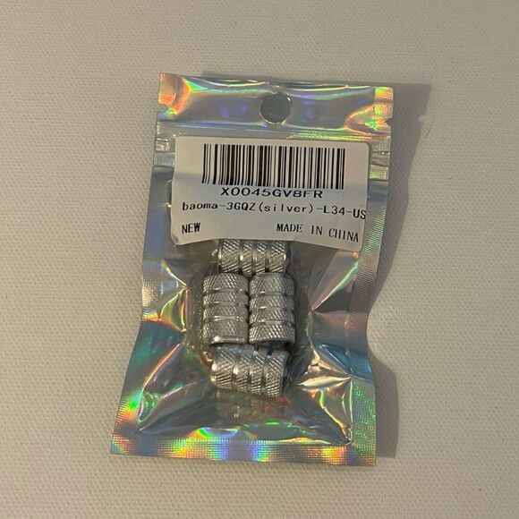 BMW Valve Stem Caps in Silver Set of 4 NWT - Picture 4 of 4